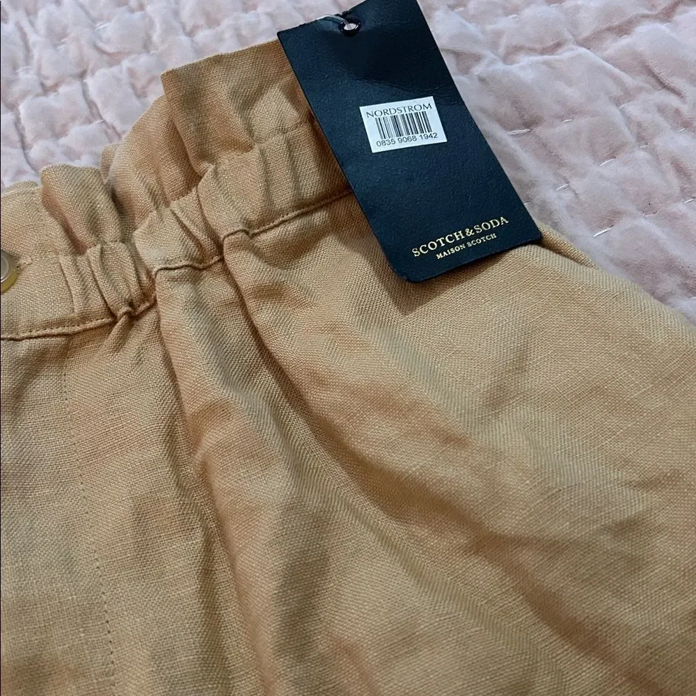 SCOTCH & SODA Elasticated Linen Shorts size extra small new with tags